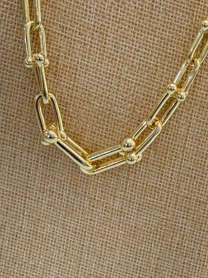 Gilded Link Statement Necklace Threads of Grace