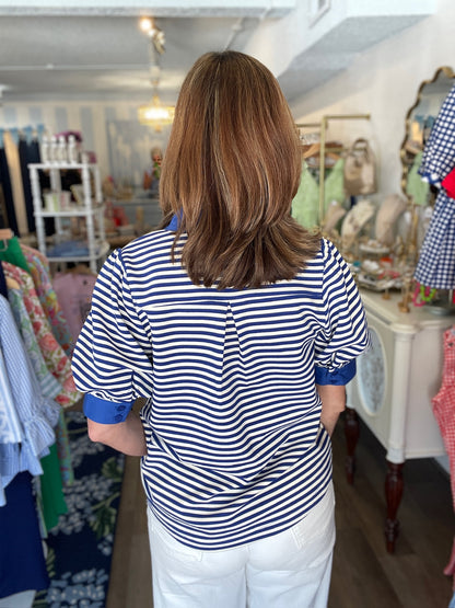 The Ashton Top – Royal Stripe Jodifl