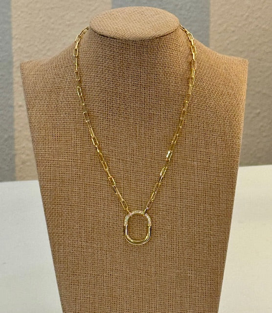 Golden Link Pendant Necklace Threads of Grace