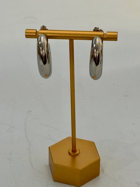 Silver Statement Hoops Threads of Grace