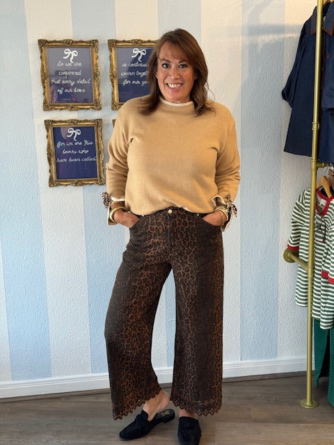 Leopard Bow Sweater Little Daisy Closet