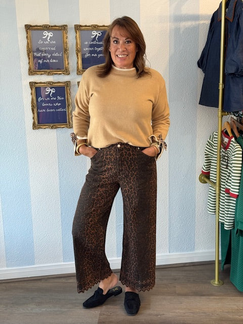 Leopard Bow Sweater Little Daisy Closet