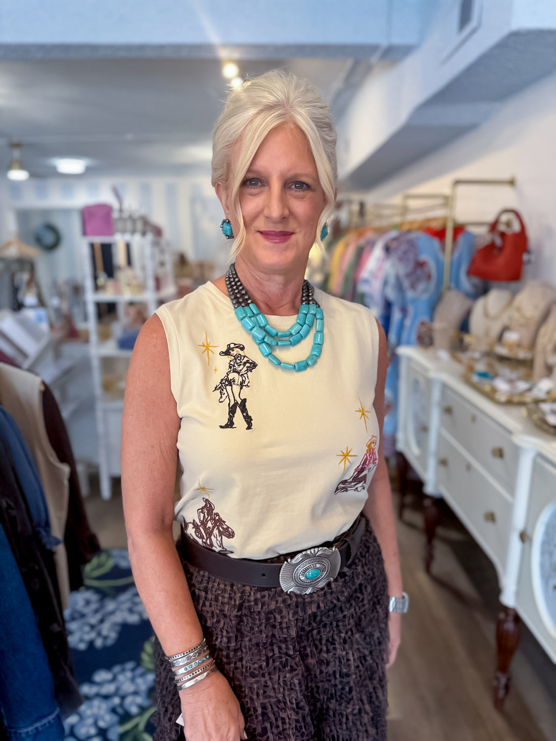 High Noon Darling Tank Blue B