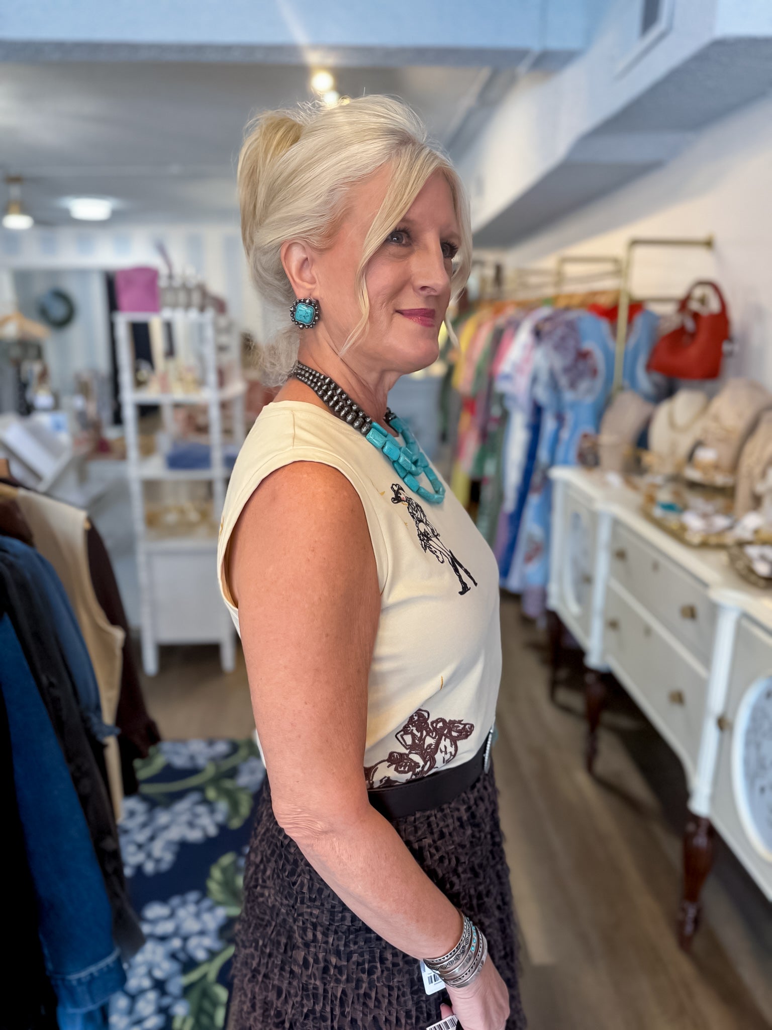 High Noon Darling Tank Blue B
