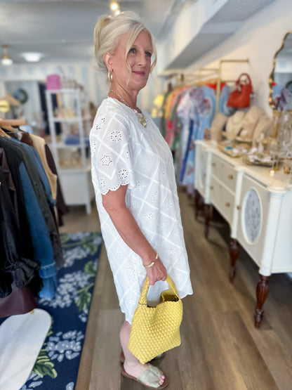 Diamond Eyelet Dress Entro