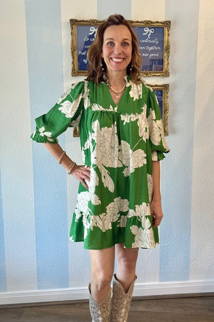 Verdant Bloom Tiered Dress Threads of Grace