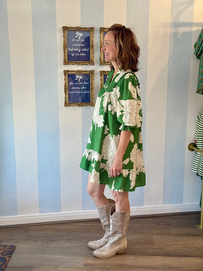 Verdant Bloom Tiered Dress Threads of Grace