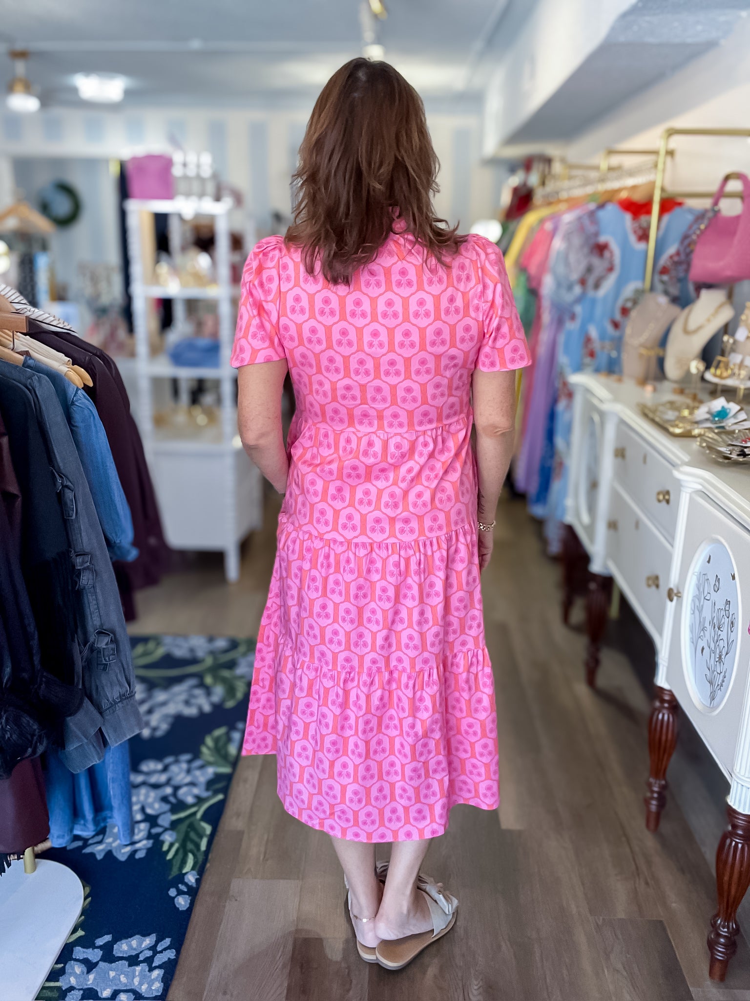 Coral Kiss Midi Dress Mary Square