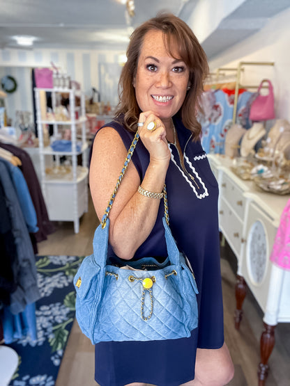 The Bella Quilted Denim Bag BC Bags