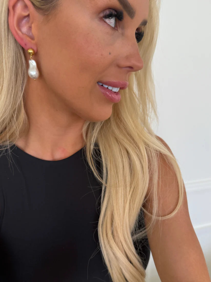 Pearl Pause Drop Earrings