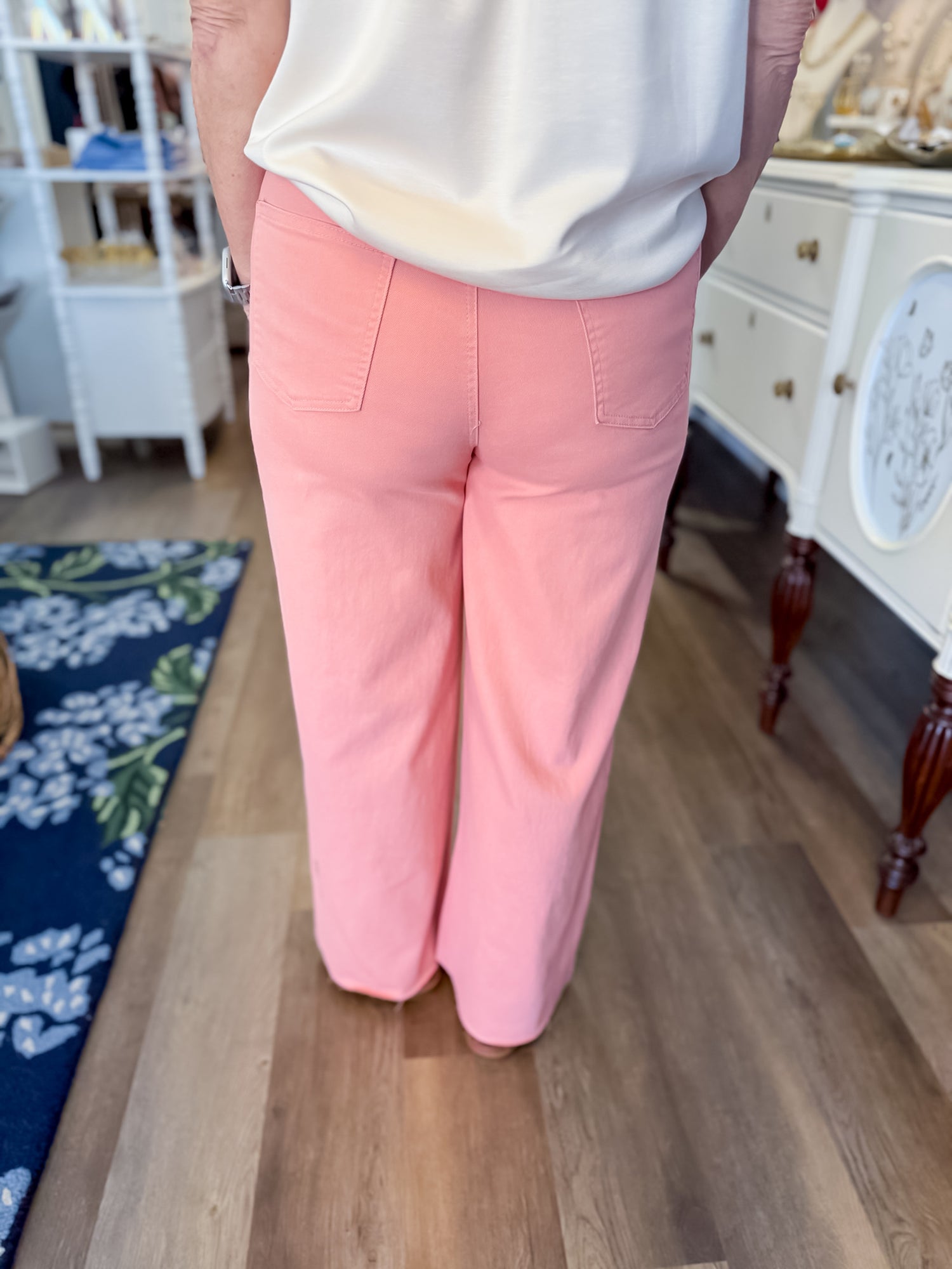 The Hampton Twill Pants – Peach Blossom Easel