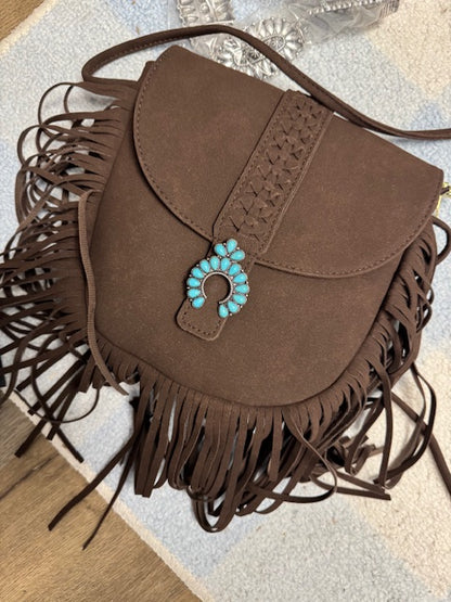 Wanderlust Fringe Crossbody -Espresso