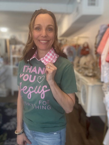 Sweetheart Gingham Collar Threads of Grace