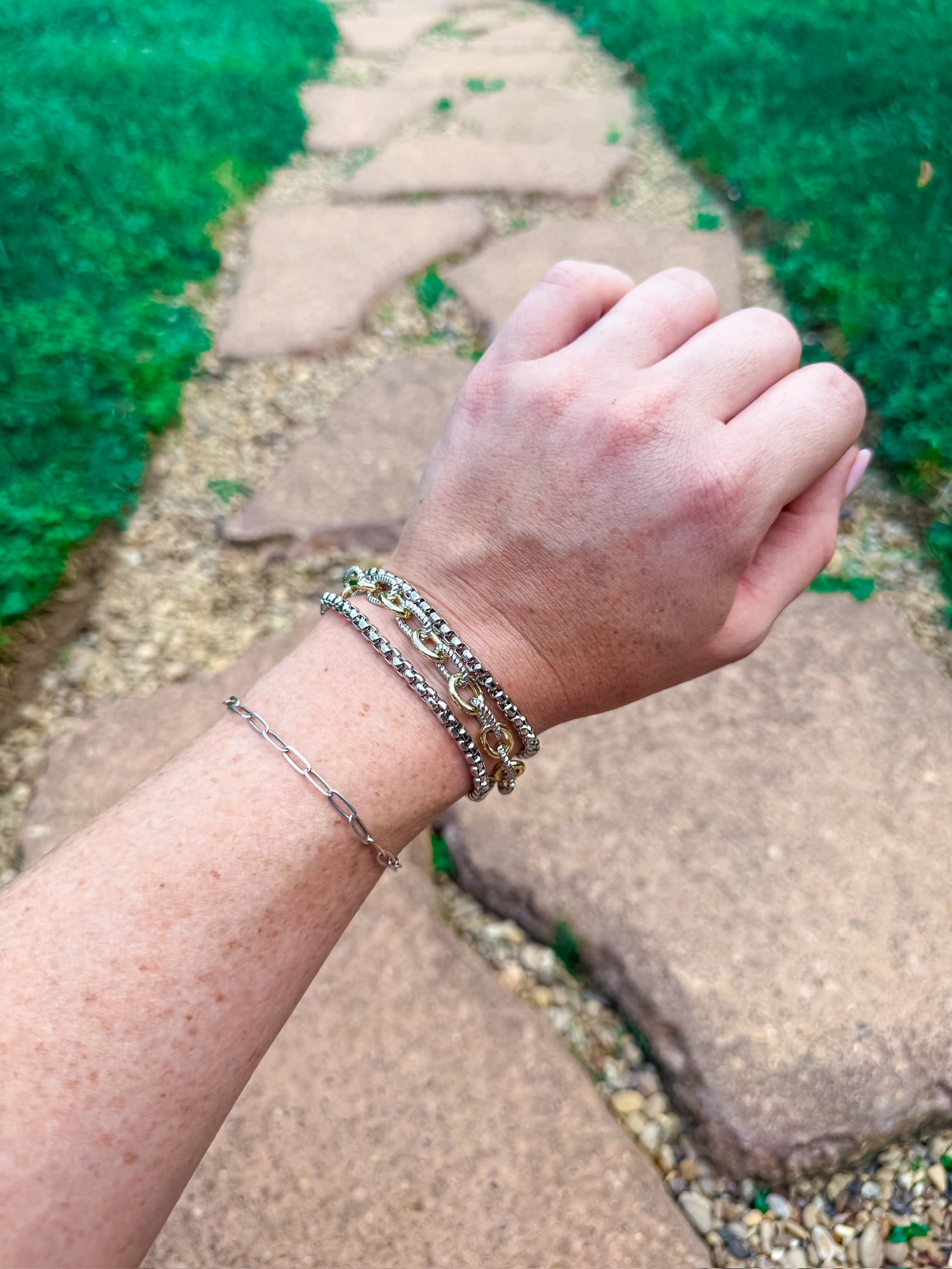 Layered Luxe Bracelet Silver and Accessories