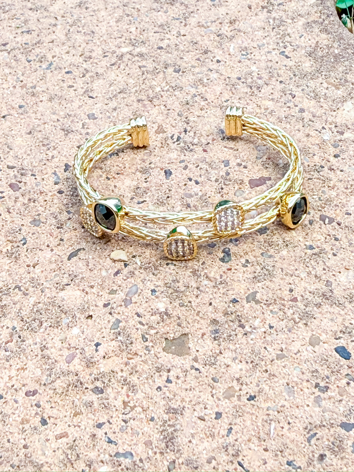 Emerald Luxe Cuff Silver and Accessories