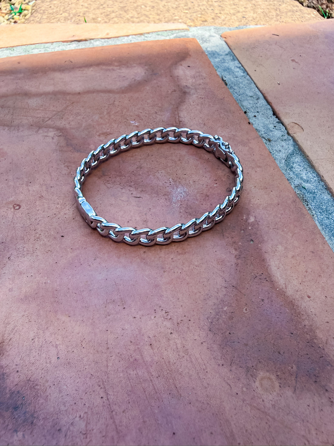 Silver Chain Link Bangle Silver and Accessories