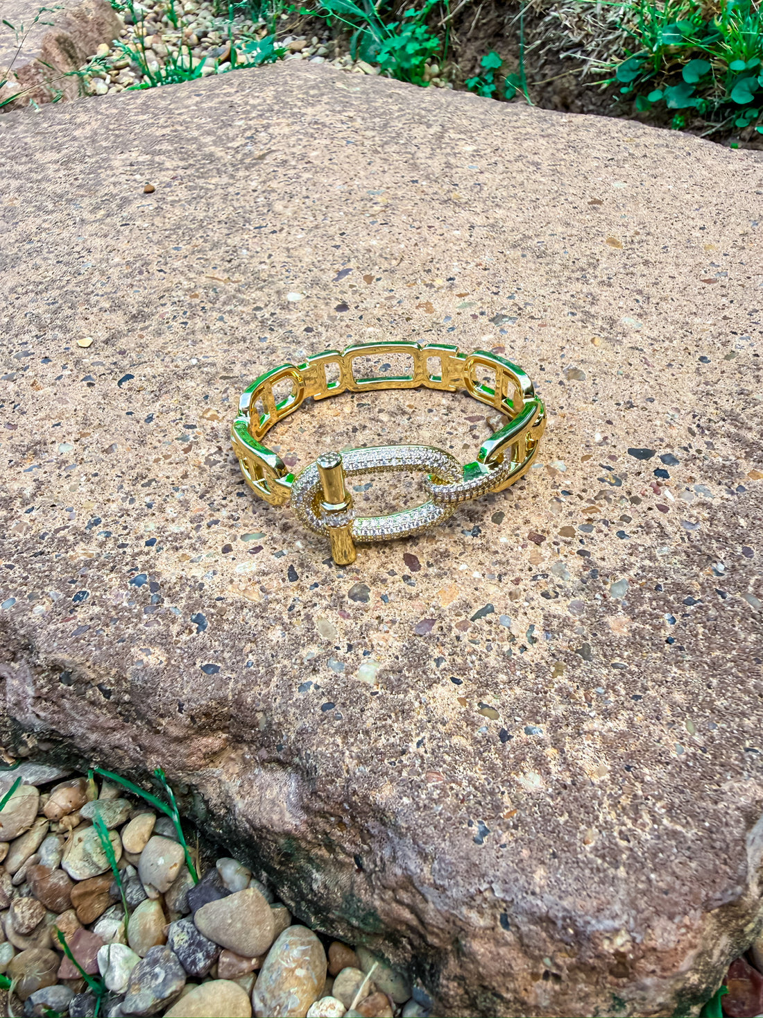 Pave Link Toggle Silver and Accessories