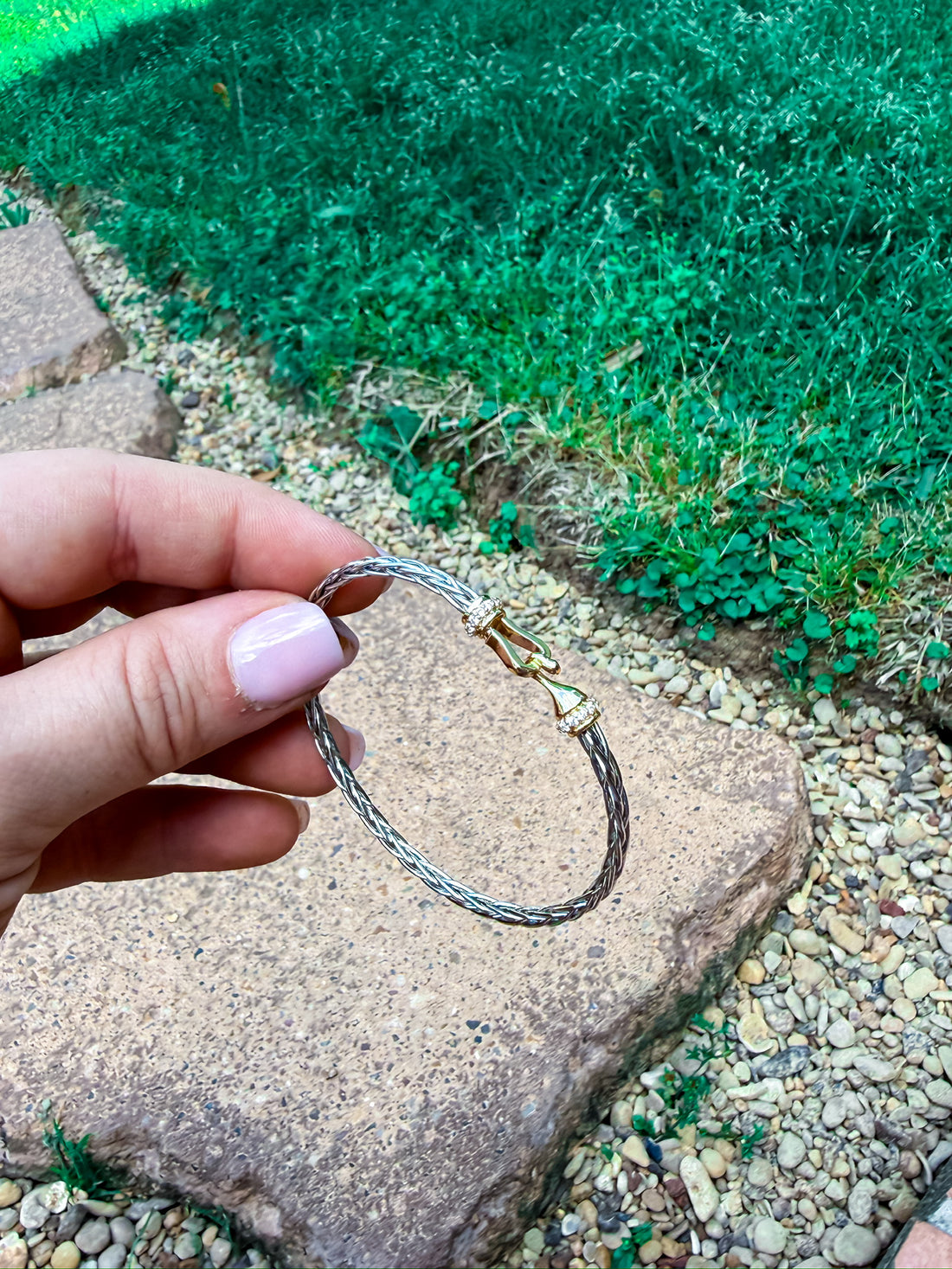 Luxe Hook Cable Cuff Silver and Accessories