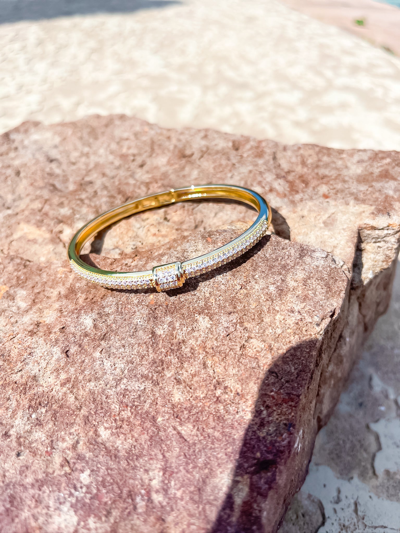 Pave Bangle Bracelet Silver and Accessories