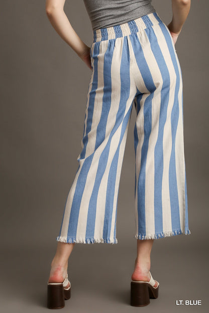 Sage Stripe Crop Pant