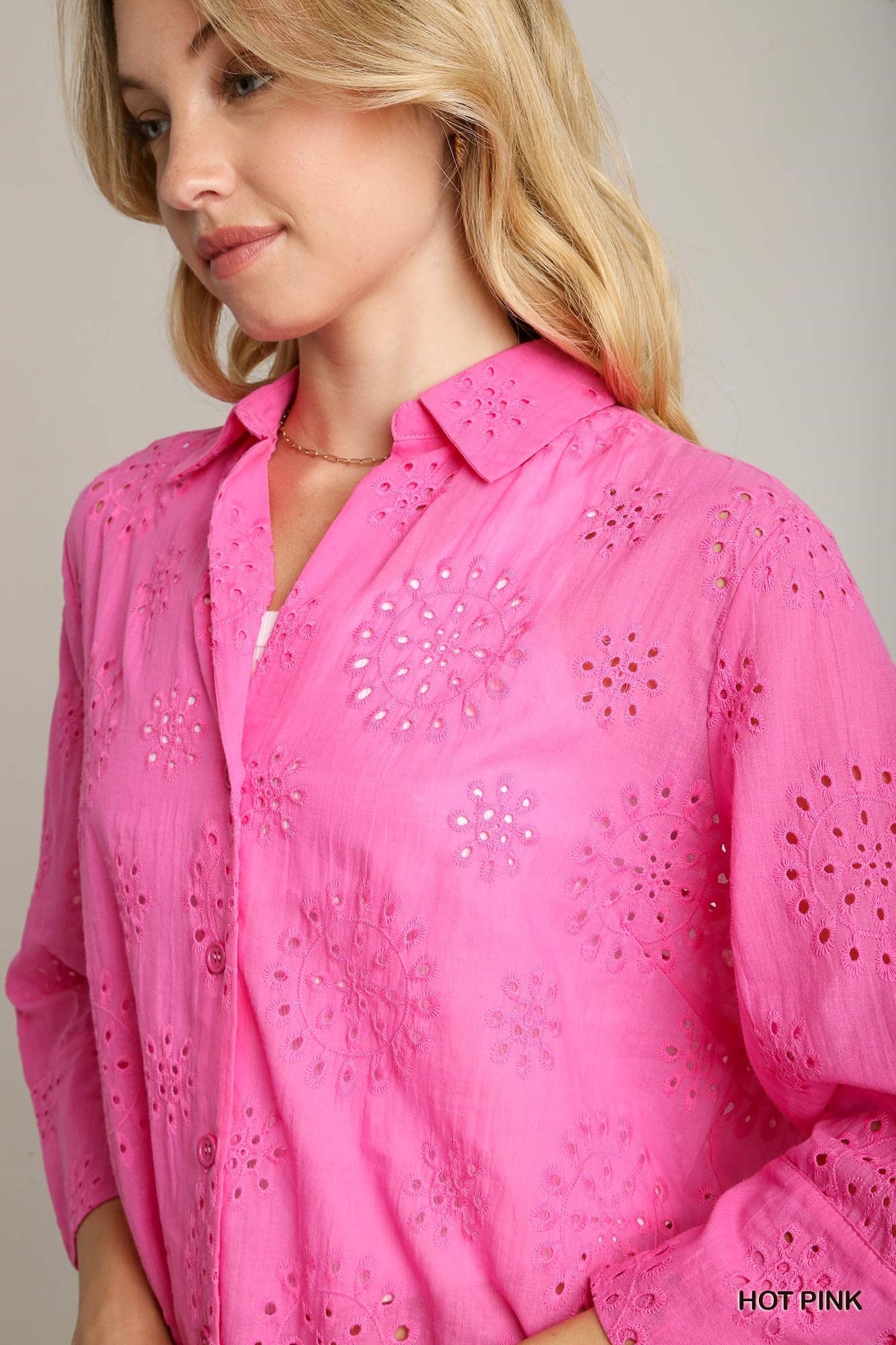 Ellie Eyelet Top Umgee