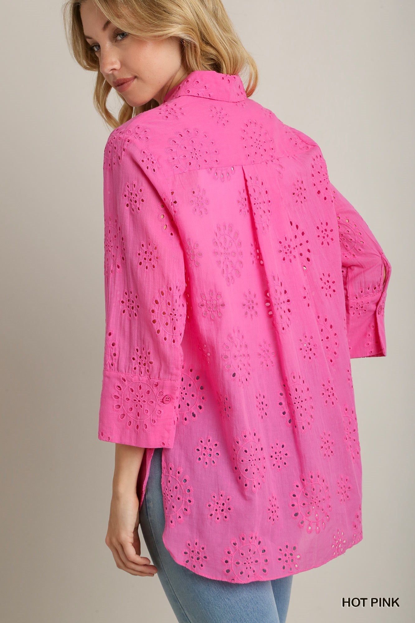 Ellie Eyelet Top Umgee