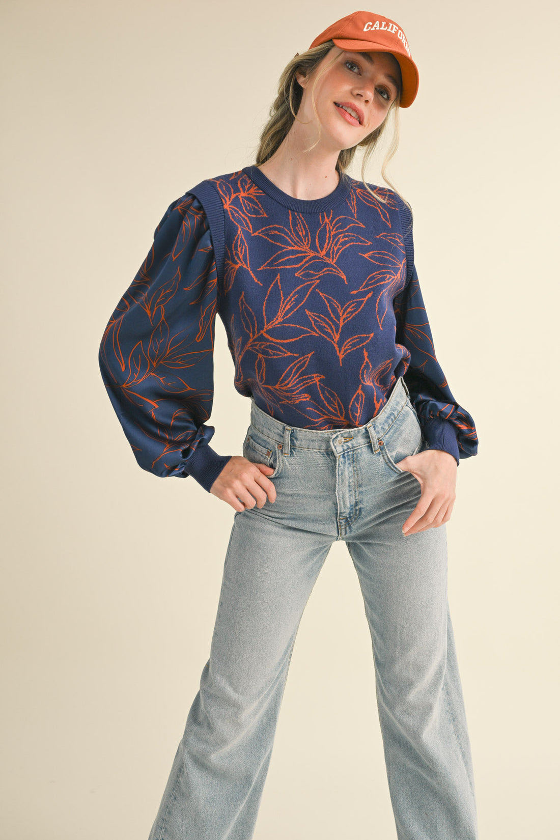 mixed media sweater top