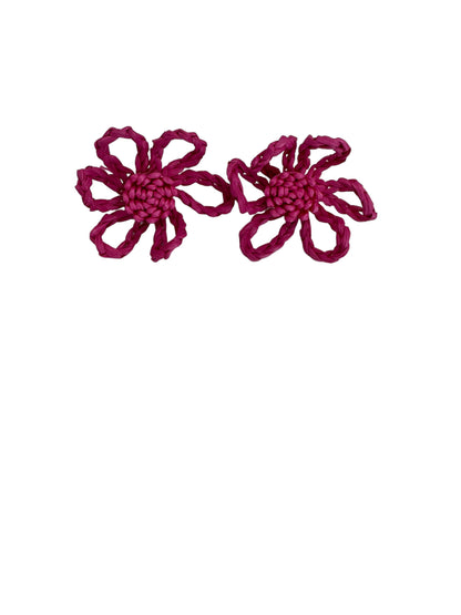 Bloom Raffia Flower Earrings
