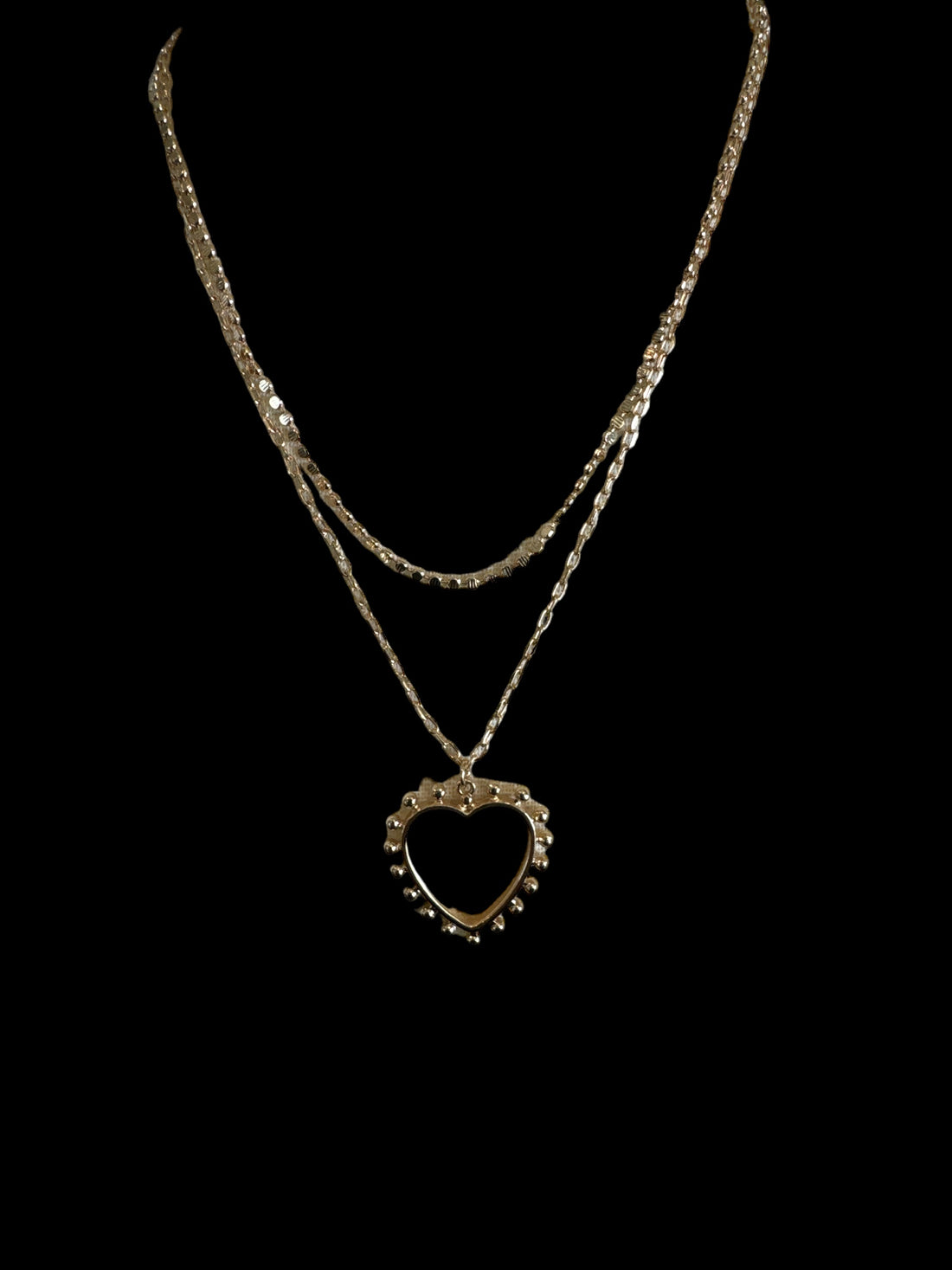 Gold layered heart necklace 