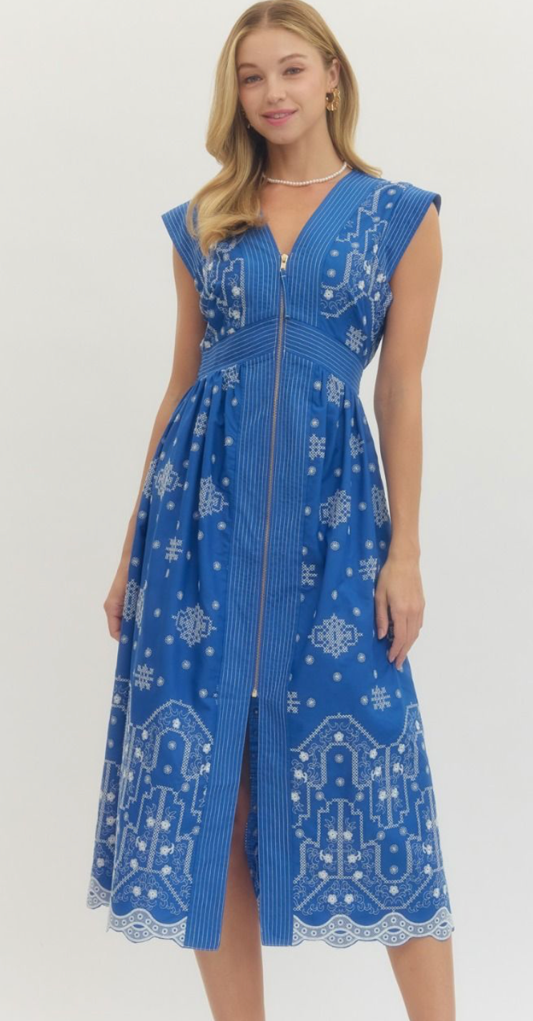 Mariner Stitch Embroidered Dress