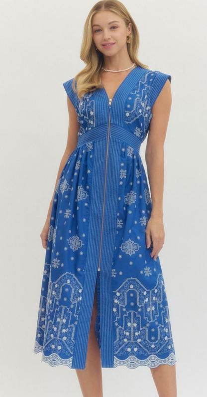 Mariner Stitch Embroidered Dress