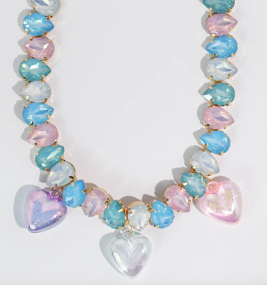 Cloud Heart Gem Necklace Treasure Jewels