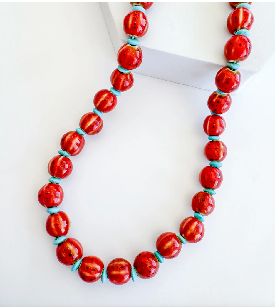 Love Big Red Necklace Treasure Jewels