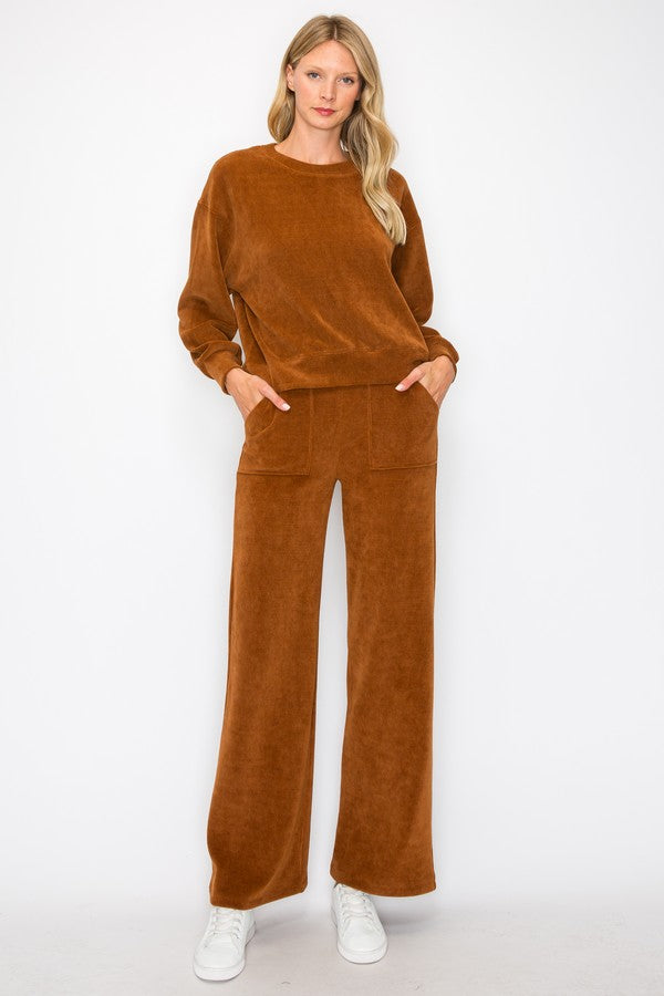 Lounging Around Ribbed Corduroy Set
