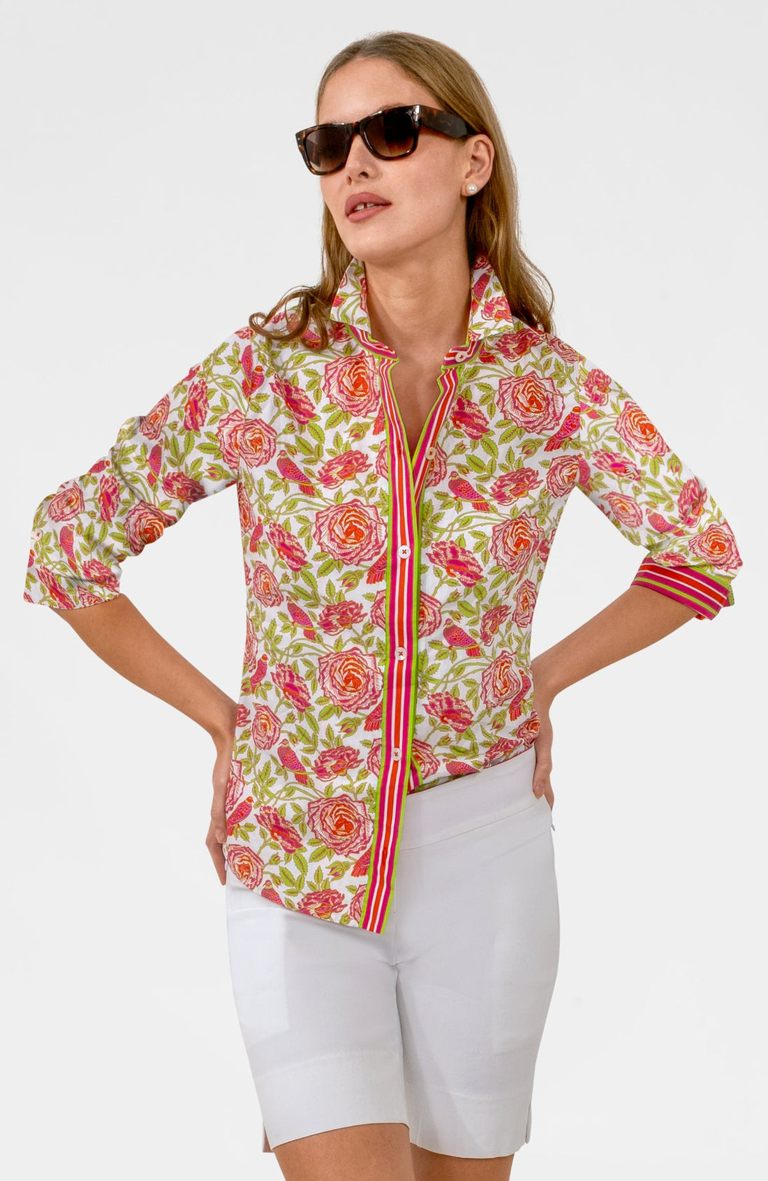 English Garden Top - Pink/Lime Gretchen Scott