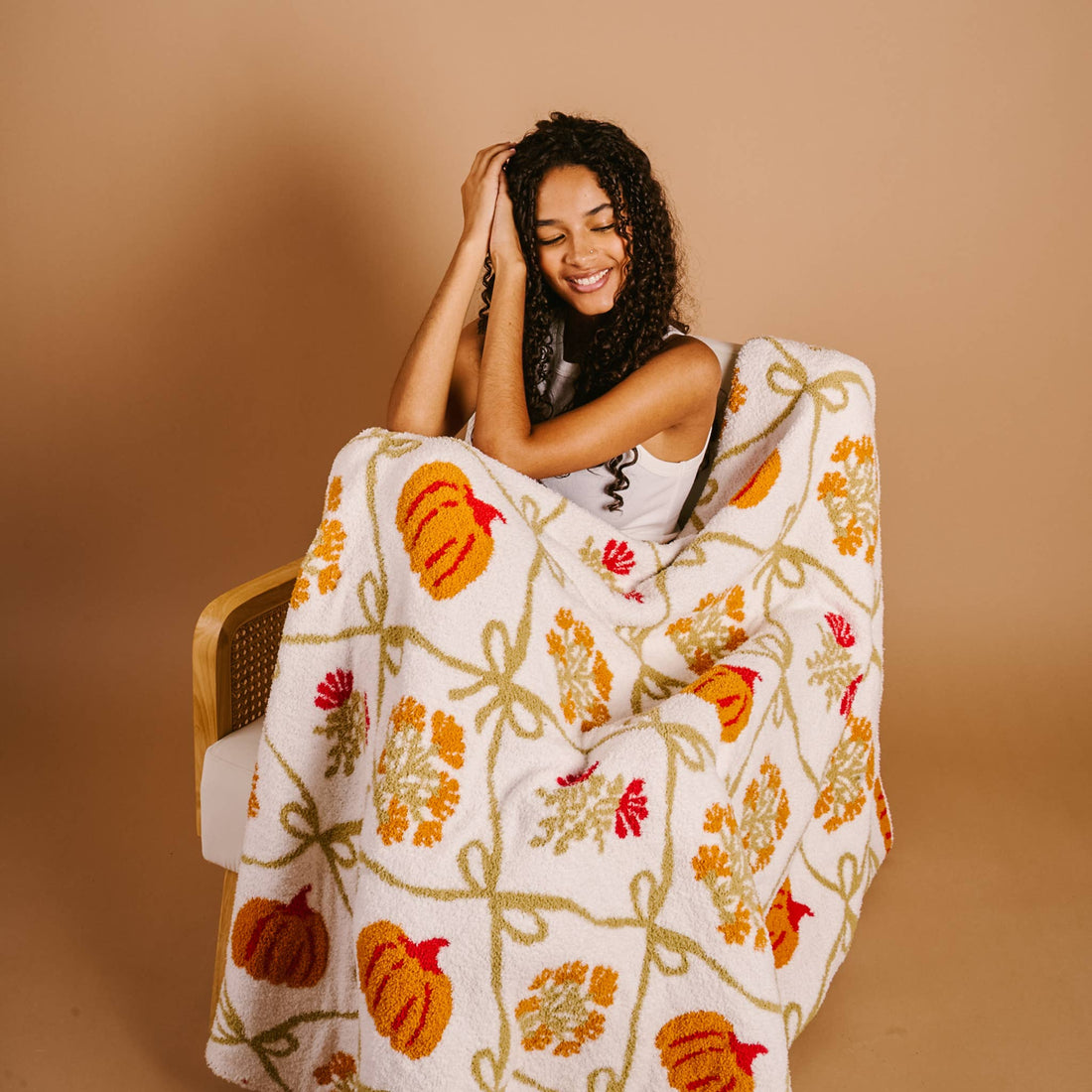 Pumpkin Patch Throw Blanket The Darling Effect