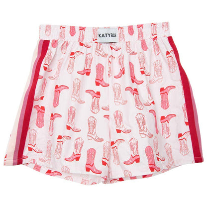 Pink Cowgirl Boot Boxer Shorts