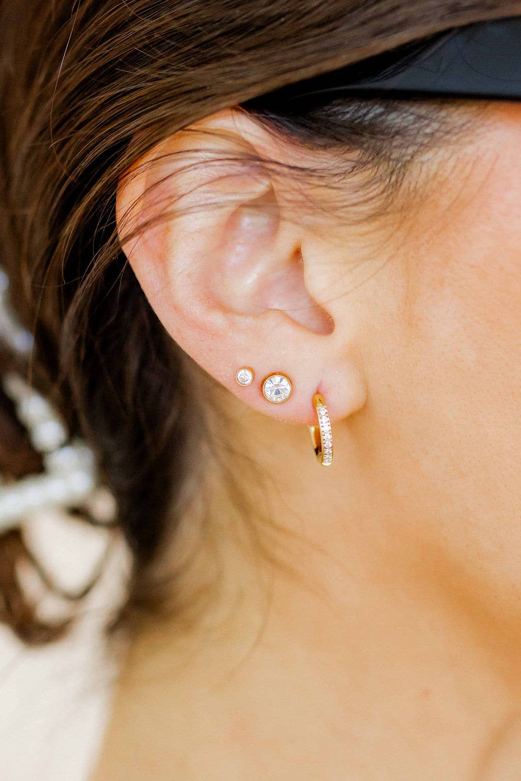 Juliet Clear Stud Earrings