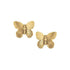 Gold butterfly stud earrings 