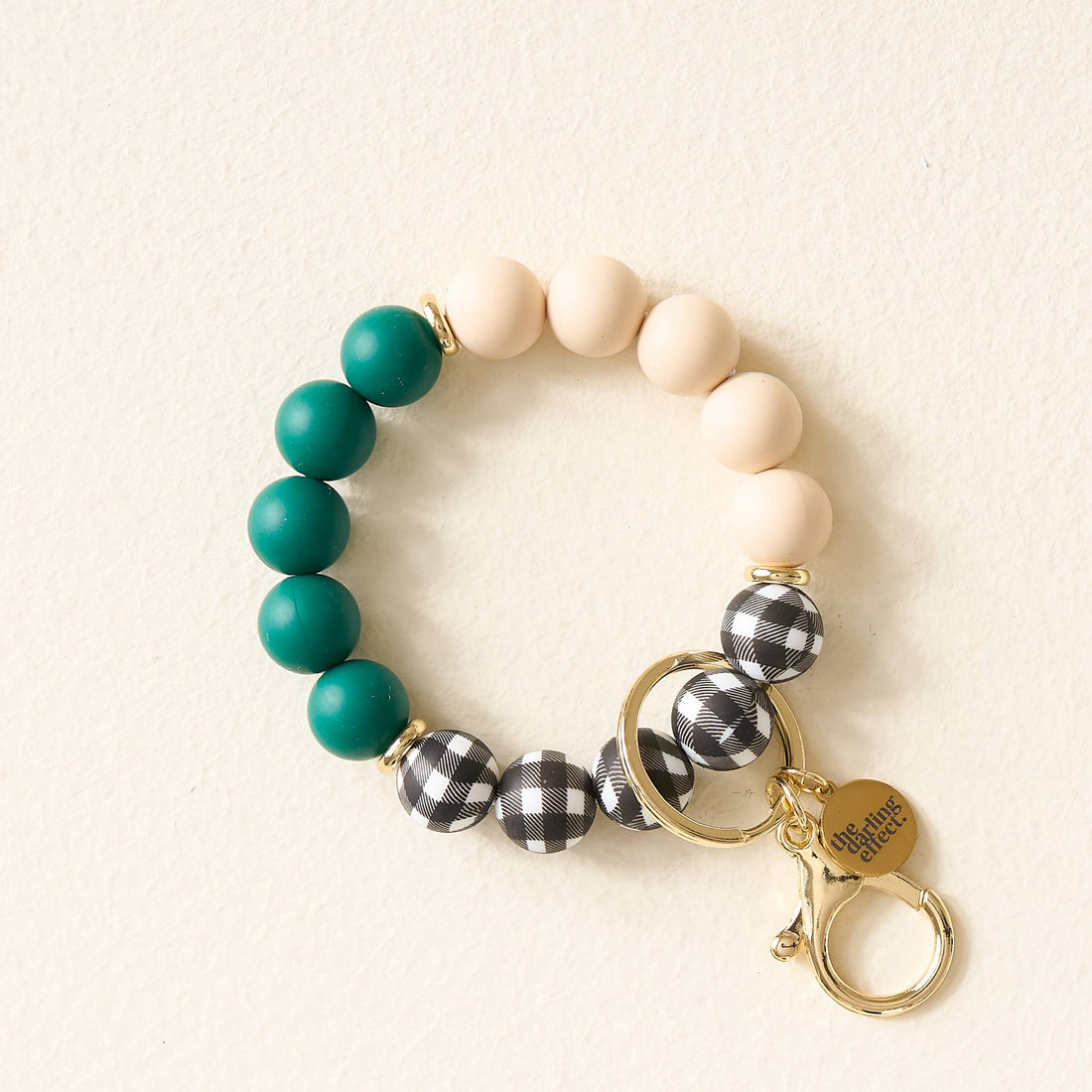 Holiday Hands-Free Keychain Wristlet - Pretty in Plaid The Darling Effect