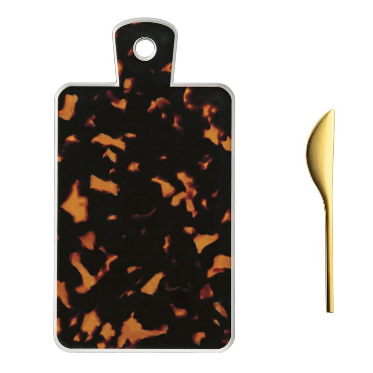 Tortoiseshell Serving Board &amp; Spreader Set Mudpie