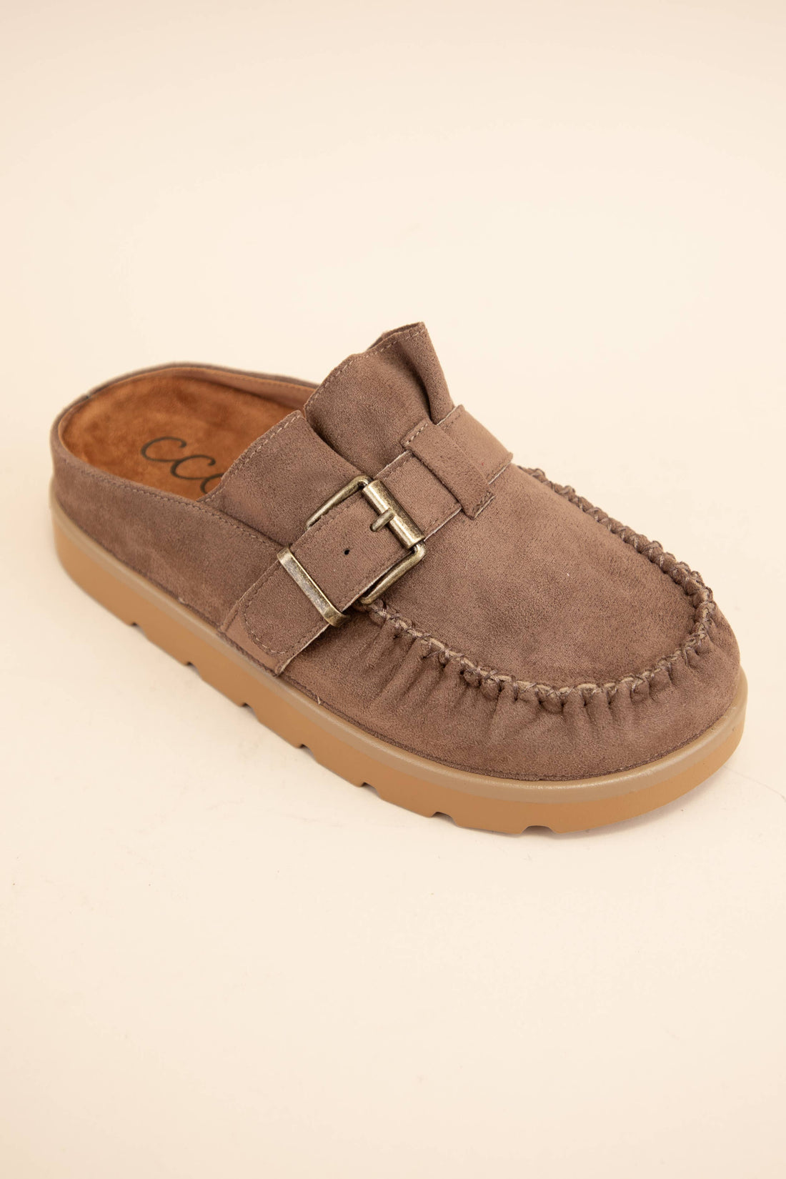 EFFY RUFFLE ENTRACE DESIGN SLIP-ON MOCCASIN MULE