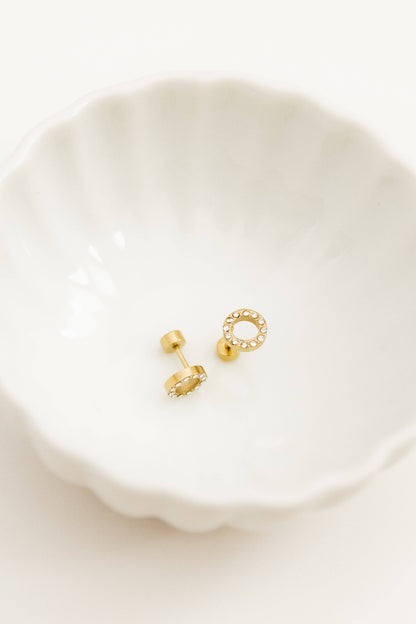 Lainey Stud Earrings-Gold