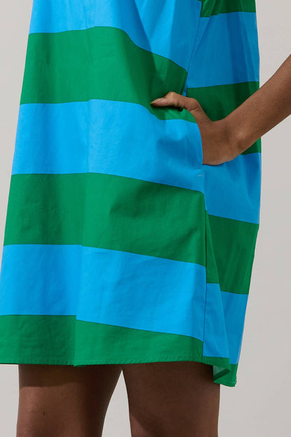 Lexya Collared Shift Mini Dress Valdy Stripe Sugarlips