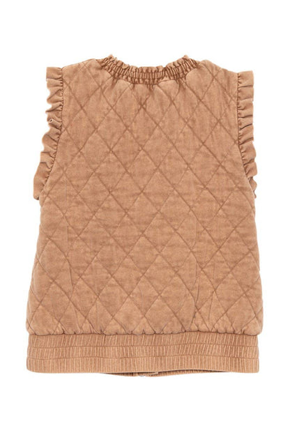Quilted Ruffle Vest Katydid
