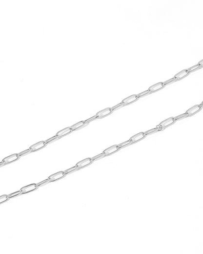 Palmer Paperclip Necklace-Silver