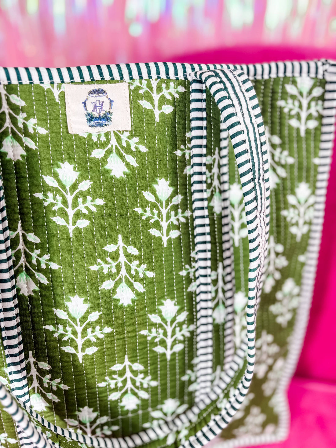 Emerald Bay Quilted Tote Bag