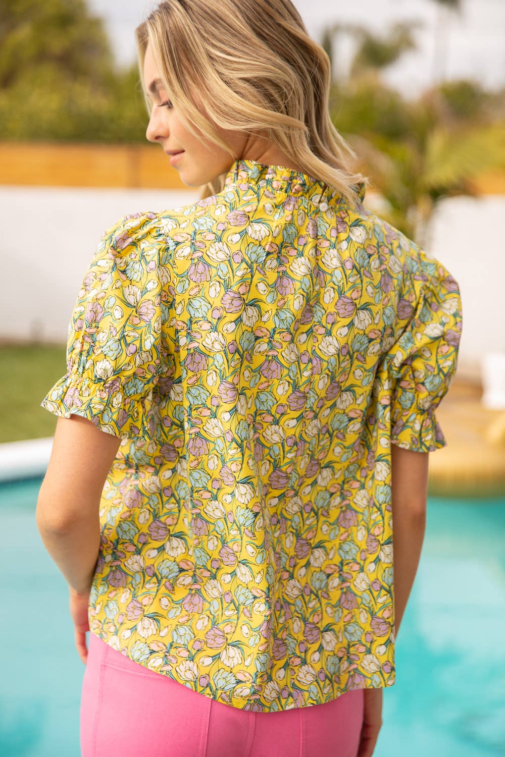 Daisy Double Ruffle Neck Top