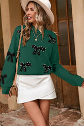 Pearl Bow Sweater Little Daisy Closet
