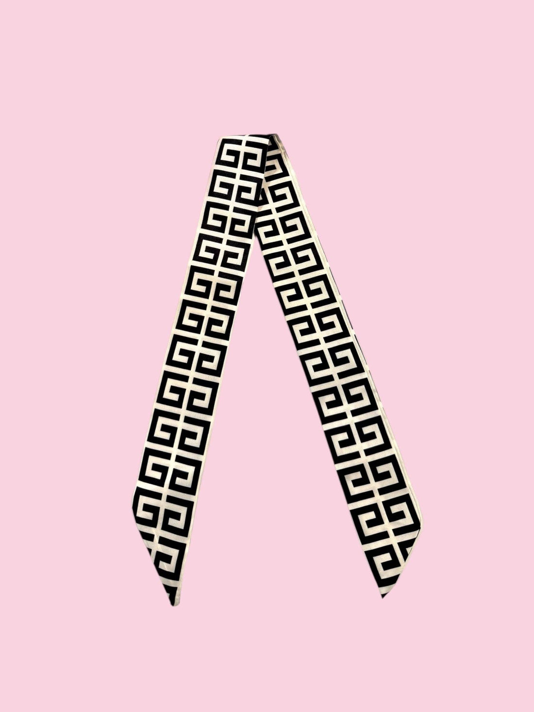 Twilly Scarf (BLACK/WHITE GEOMETRIC) Camel Threads